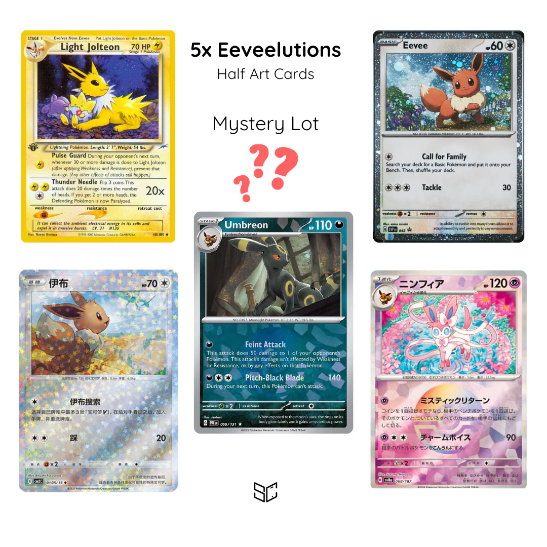 5 Eeveelutions Cards (Half Arts)